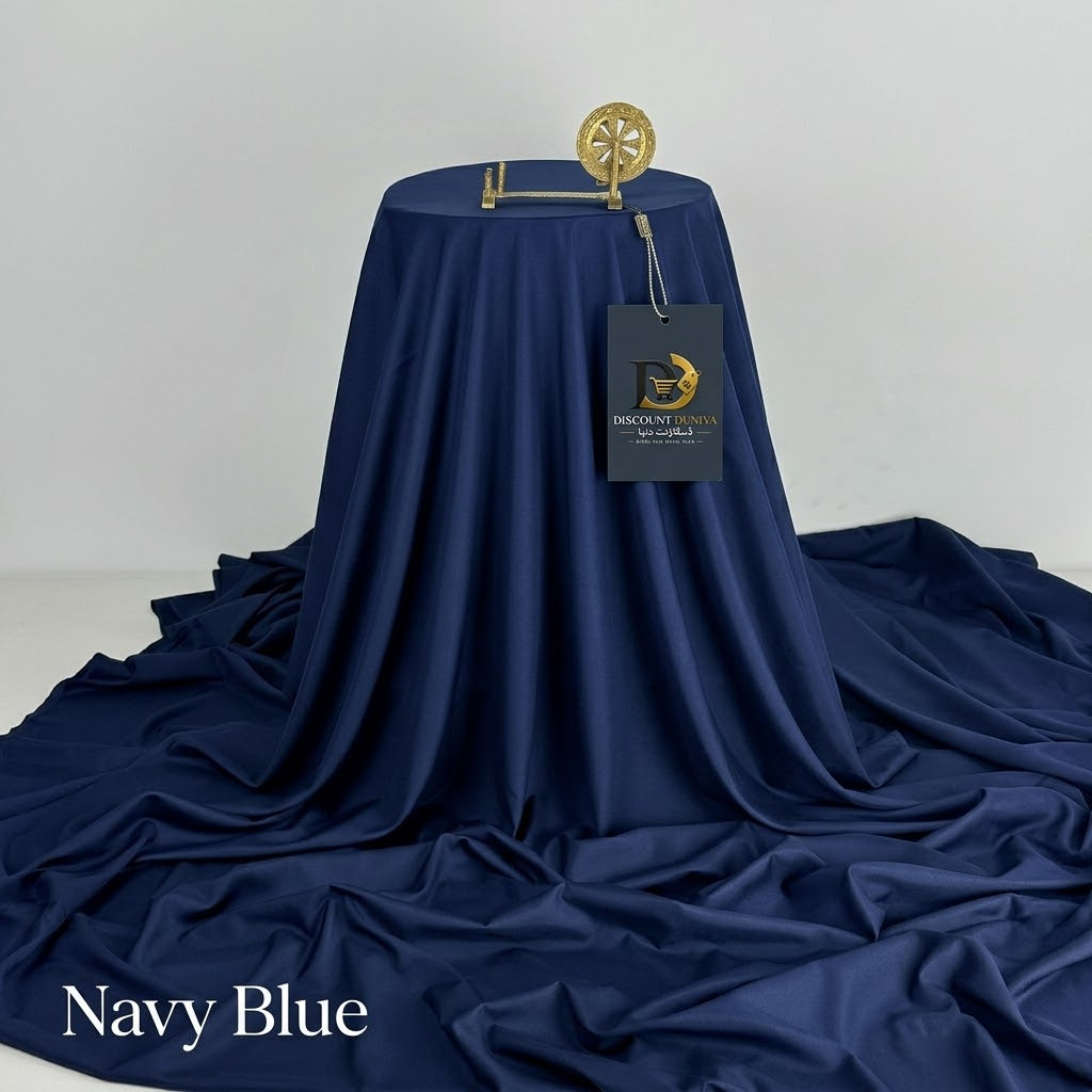 Navy Blue Color – Wash & Wear Premium Quality 5-Season Fabric – Free Studs with Every Suit