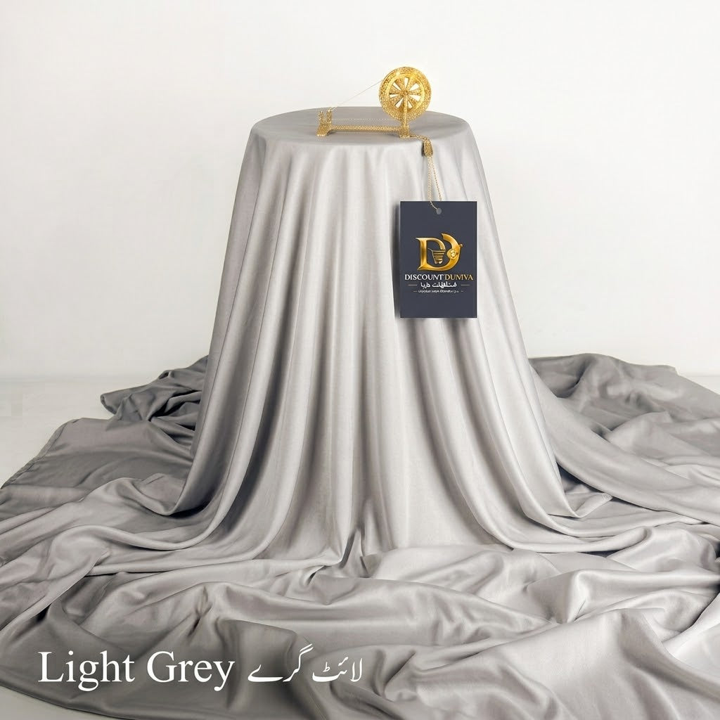 Light Grey Color – Wash & Wear Premium Quality 5-Season Fabric – Free Studs with Every Suit