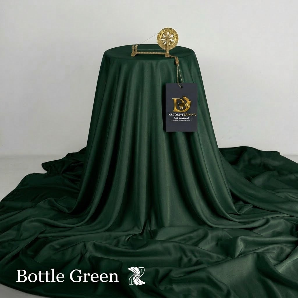 Bottle Green Color – Wash & Wear Premium Quality 5-Season Fabric – Free Studs with Every Suit