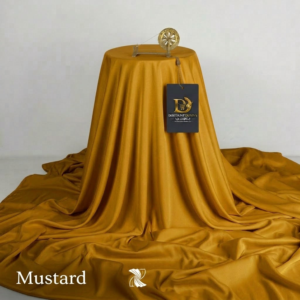 Mustard Color – Wash & Wear Premium Quality 5-Season Fabric – Free Studs with Every Suit