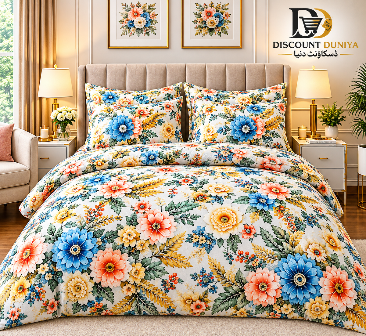 3D Printed Bedsheet with 2 Pillow Covers – 3-Piece Set | Article No. 20