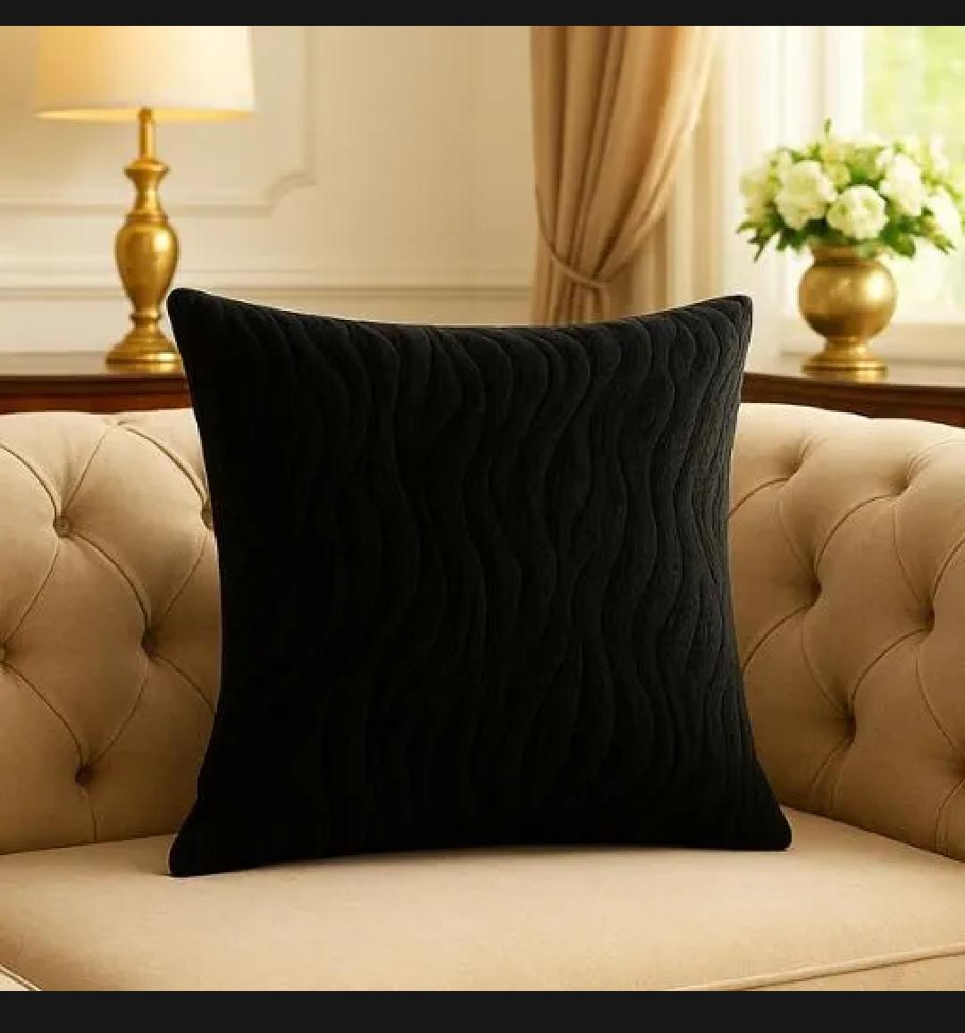 16X16 INCHES ZEBRA VALVET CUSHION COVER SQUARE PATTERN