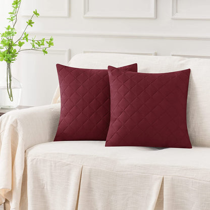 18X18 INCHES QUILTED CUSHION COVER SQUARE PATTERN