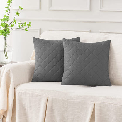 16X16 INCHES QUILTED CUSHION COVER SQUARE PATTERN