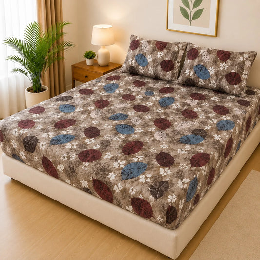 Printed 3 Piece's Quilted Bedsheets Set (100% Waterproof) dd-0013