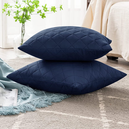 16X16 INCHES QUILTED CUSHION COVER SQUARE PATTERN