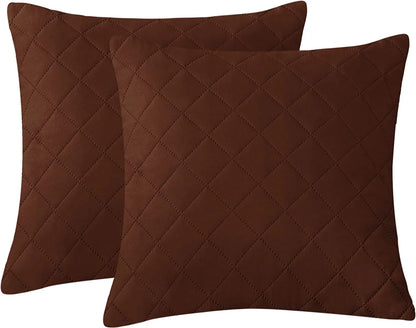 16X16 INCHES QUILTED CUSHION COVER SQUARE PATTERN