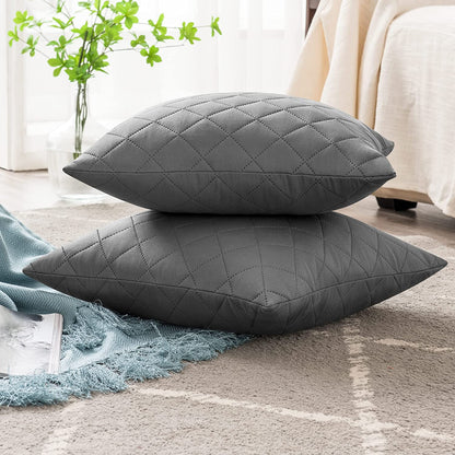 QUILTED CUSHION COVER SQUARE PATTERN 16, 18 and 20 INCHES