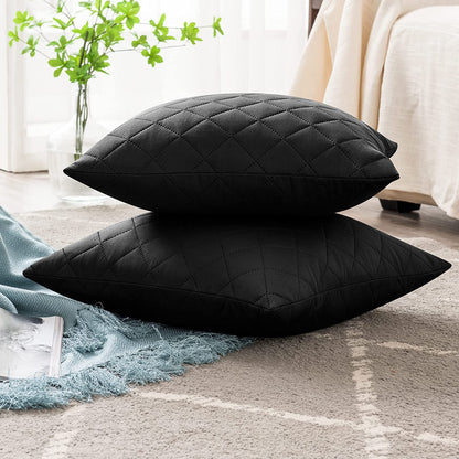 18X18 INCHES QUILTED CUSHION COVER SQUARE PATTERN