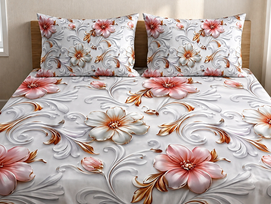 3D Printed Bedsheet with 2 Pillow Covers – 3-Piece Set | Article No. 4