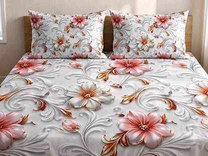 3D Printed Bedsheet with 2 Pillow Covers – 3-Piece Set | All Article