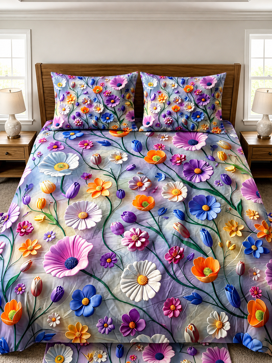 3D Printed Bedsheet with 2 Pillow Covers – 3-Piece Set | Article No. 5