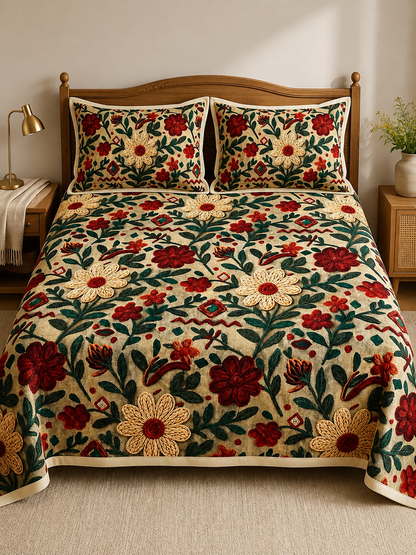 3D Printed Bedsheet with 2 Pillow Covers – 3-Piece Set | All Article