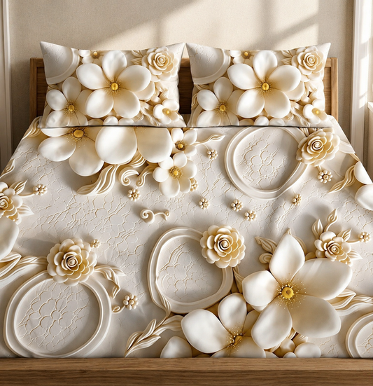 3D Printed Bedsheet with 2 Pillow Covers – 3-Piece Set | Article No. 10