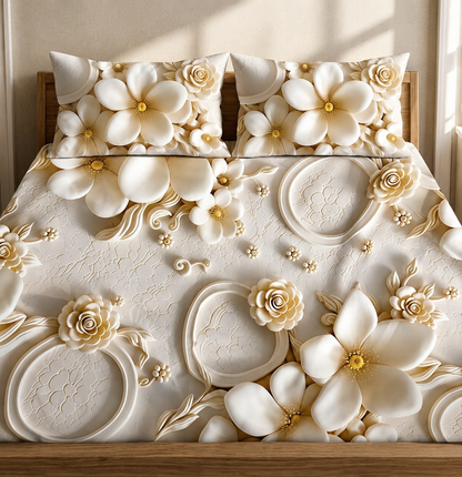 3D Printed Bedsheet with 2 Pillow Covers – 3-Piece Set | All Article