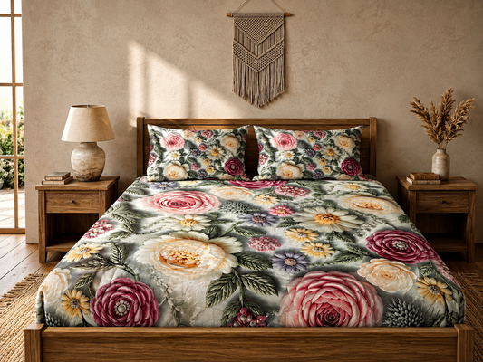 3D Printed Bedsheet with 2 Pillow Covers – 3-Piece Set | Article No. 8