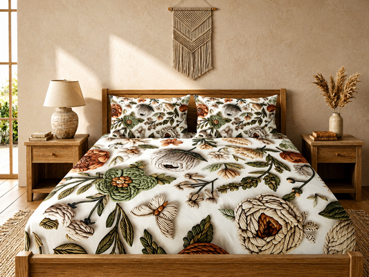 3D Printed Bedsheet with 2 Pillow Covers – 3-Piece Set | Article No. 23