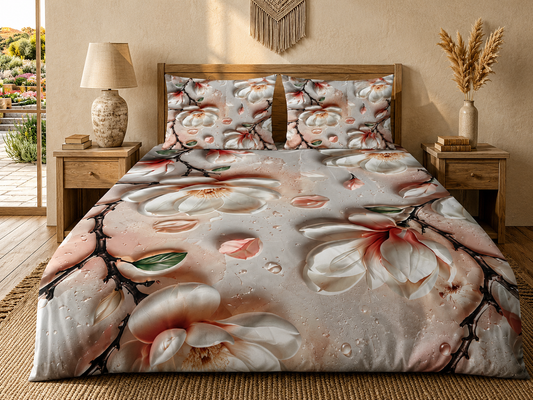 3D Printed Bedsheet with 2 Pillow Covers – 3-Piece Set | Article No. 20