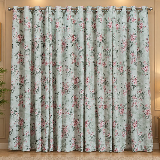 2 PCS PREMIUM QUALITY COTTON DUCK CURTAINS Article-007