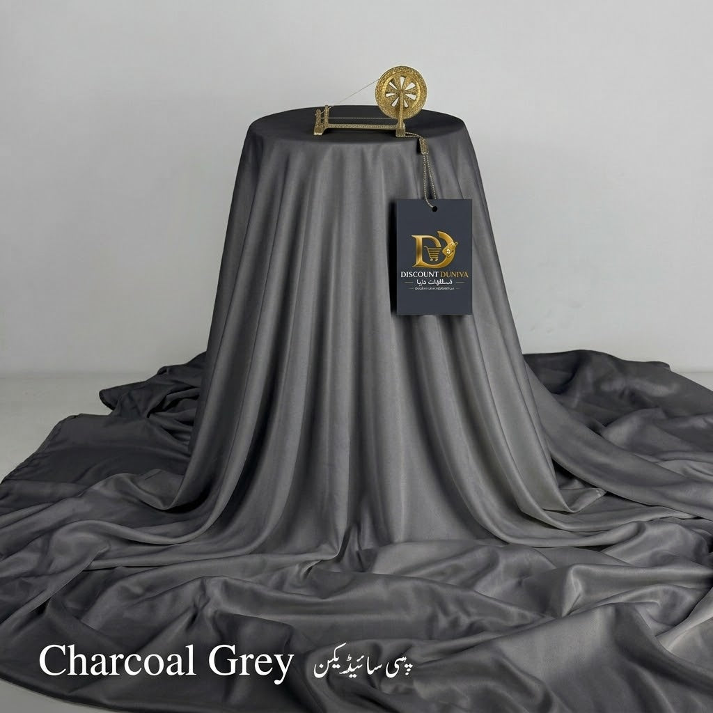 Charcoal Grey Color – Wash & Wear Premium Quality 5-Season Fabric – Free Studs with Every Suit