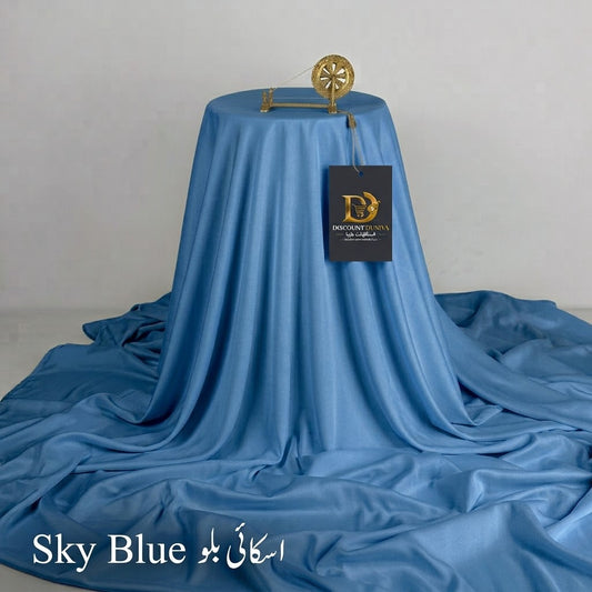 Sky Blue Color – Wash & Wear Premium Quality 5-Season Fabric – Free Studs with Every Suit