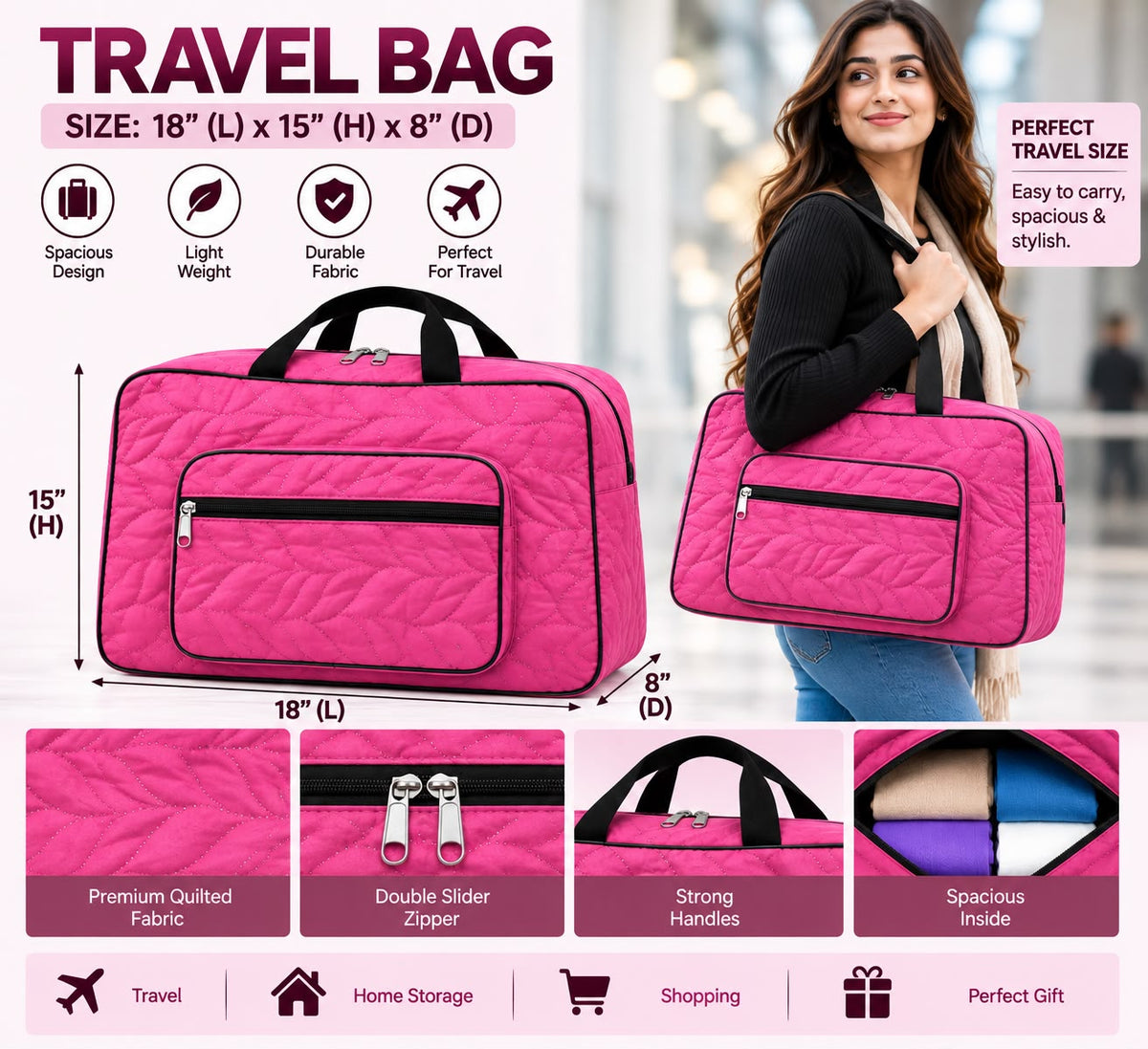 Premium Waterproof Travel Bag – Spacious, Stylish & Durable | Free Delivery