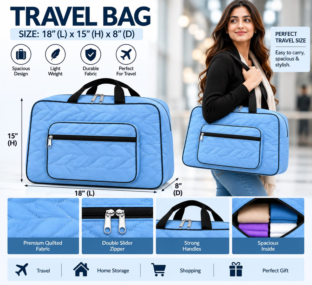 Premium Waterproof Travel Bag – Spacious, Stylish & Durable | Free Delivery