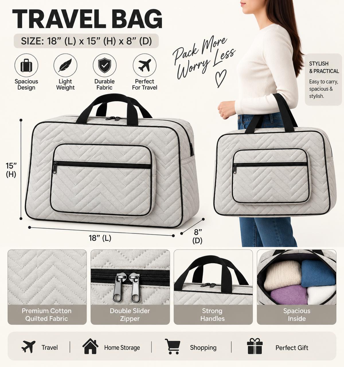 Premium Waterproof Travel Bag – Spacious, Stylish & Durable | Free Delivery