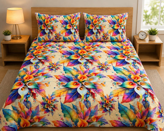 3D Printed Bedsheet with 2 Pillow Covers – 3-Piece Set | Article No. 9