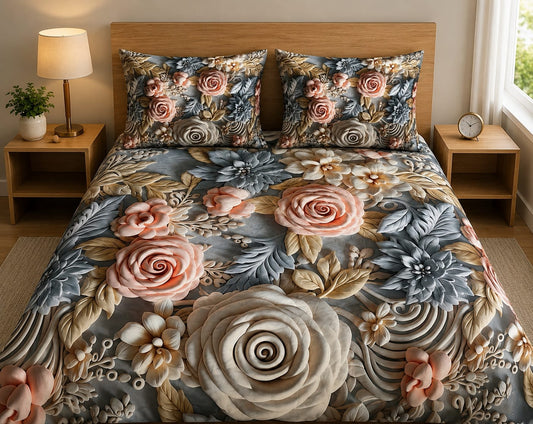 3D Printed Bedsheet with 2 Pillow Covers – 3-Piece Set | Article No. 10