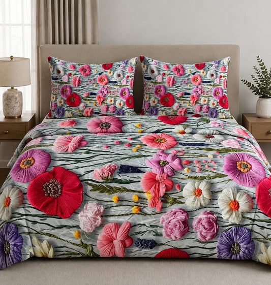 3D Printed Bedsheet with 2 Pillow Covers – 3-Piece Set | Article No. 12