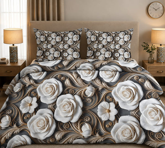 3D Printed Bedsheet with 2 Pillow Covers – 3-Piece Set | Article No. 13