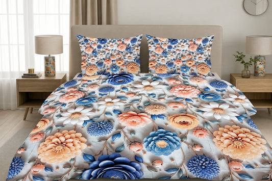 3D Printed Bedsheet with 2 Pillow Covers – 3-Piece Set | Article No. 17