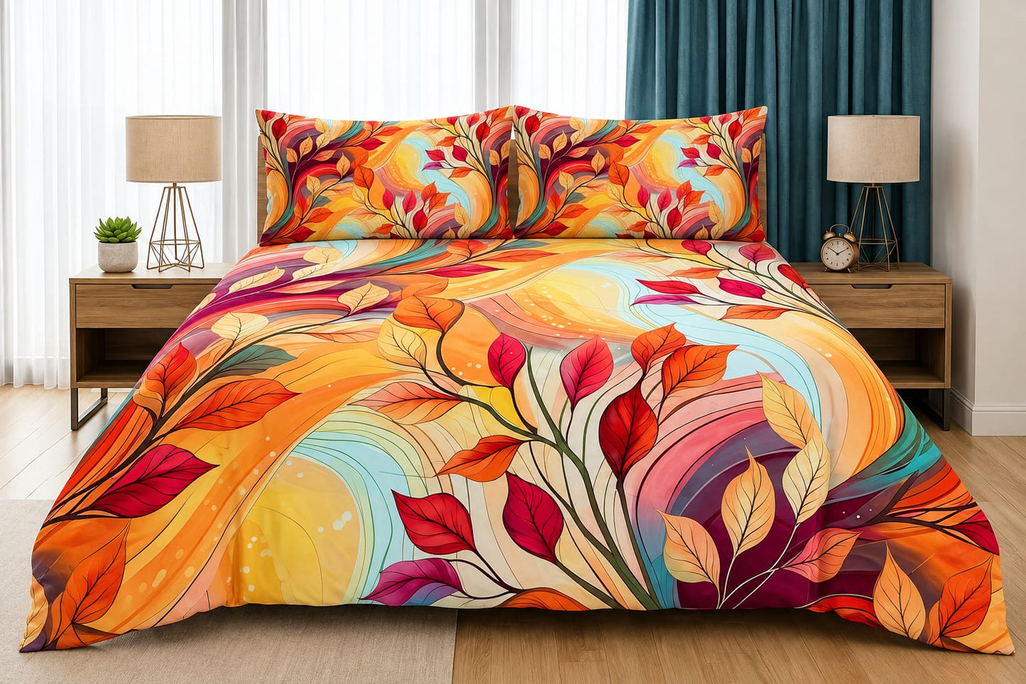 3D Printed Bedsheet with 2 Pillow Covers – 3-Piece Set | All Article