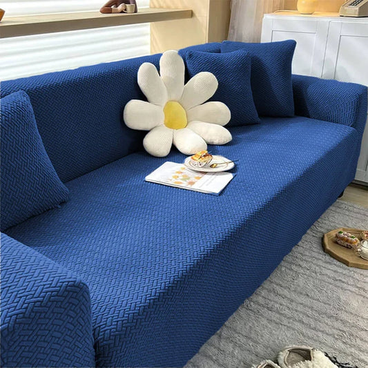Stripe Jacquard Sofa Cover BLUE