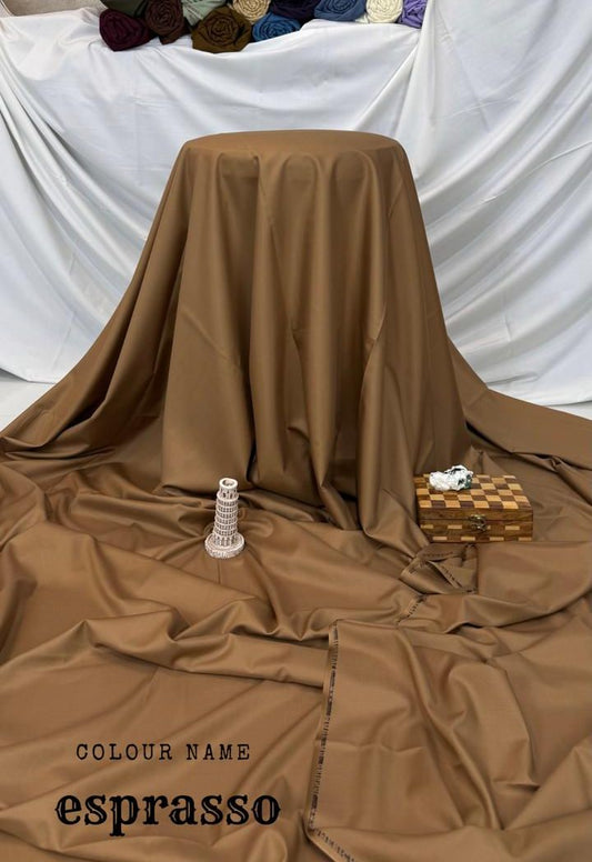 Espresso Color – Wash & Wear Premium Quality 5-Season Fabric – Free Studs with Every Suit