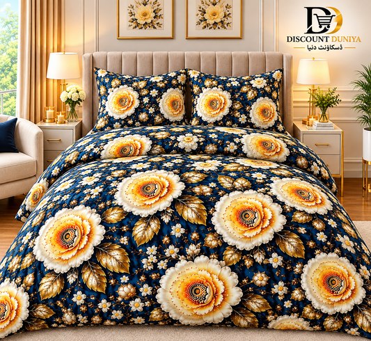 3D Printed Bedsheet with 2 Pillow Covers – 3-Piece Set | Article No. 5