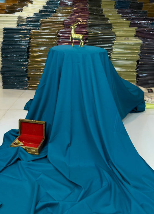 Sea Green Color – Wash & Wear Premium Quality 5-Season Fabric – Free Studs with Every Suit