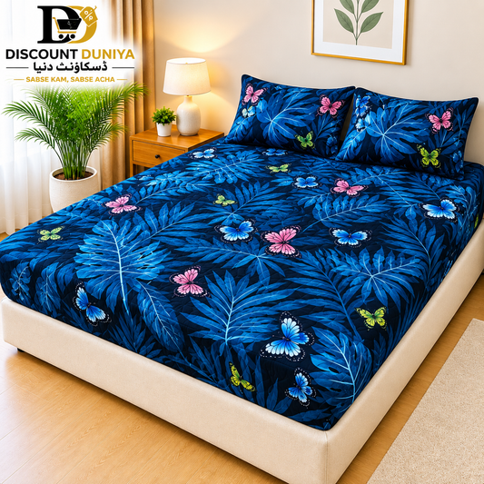 Printed 3 Piece's Quilted Bedsheets Set (100% Waterproof) New Arrivals! Luxury Bedsheet tm-0013