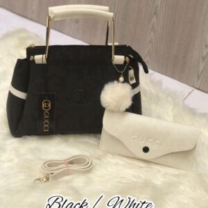 Girl's Rexine Plain Hand Bag Set