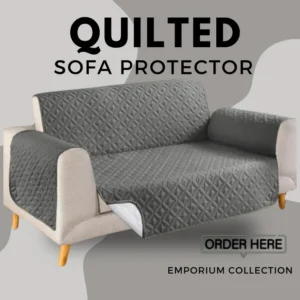 Ultrasonic Quilted Sofa Cover (Grey Color)