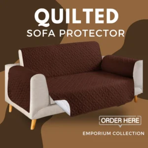 Ultrasonic Quilted Sofa Cover (Dark Brown Color)