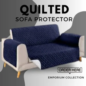 Ultrasonic Quilted Sofa Cover (Blue Color)