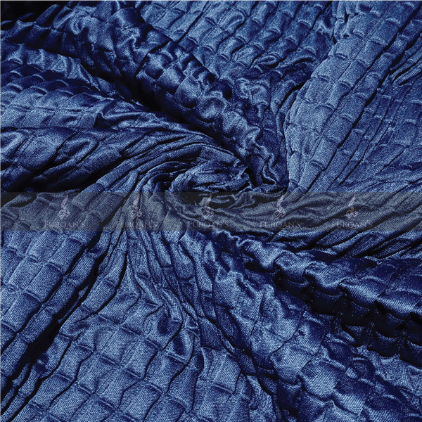 Frill Style Bubble Stuff Chair Cover (Blue Color) - Image 2