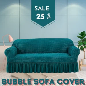 Frill Style Bubble Stuff Sofa Cover (Zinc Color)