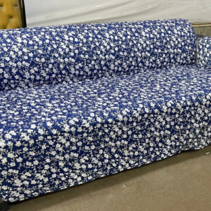 Cotton Quilted Printed Sofa Cover ( Blue Print)