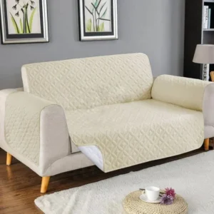 Ultrasonic Quilted Sofa Cover (Off White Color)