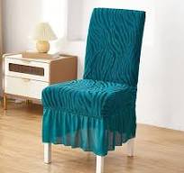 Zebra Valvet Frill Chair Cover ( Zink Color)